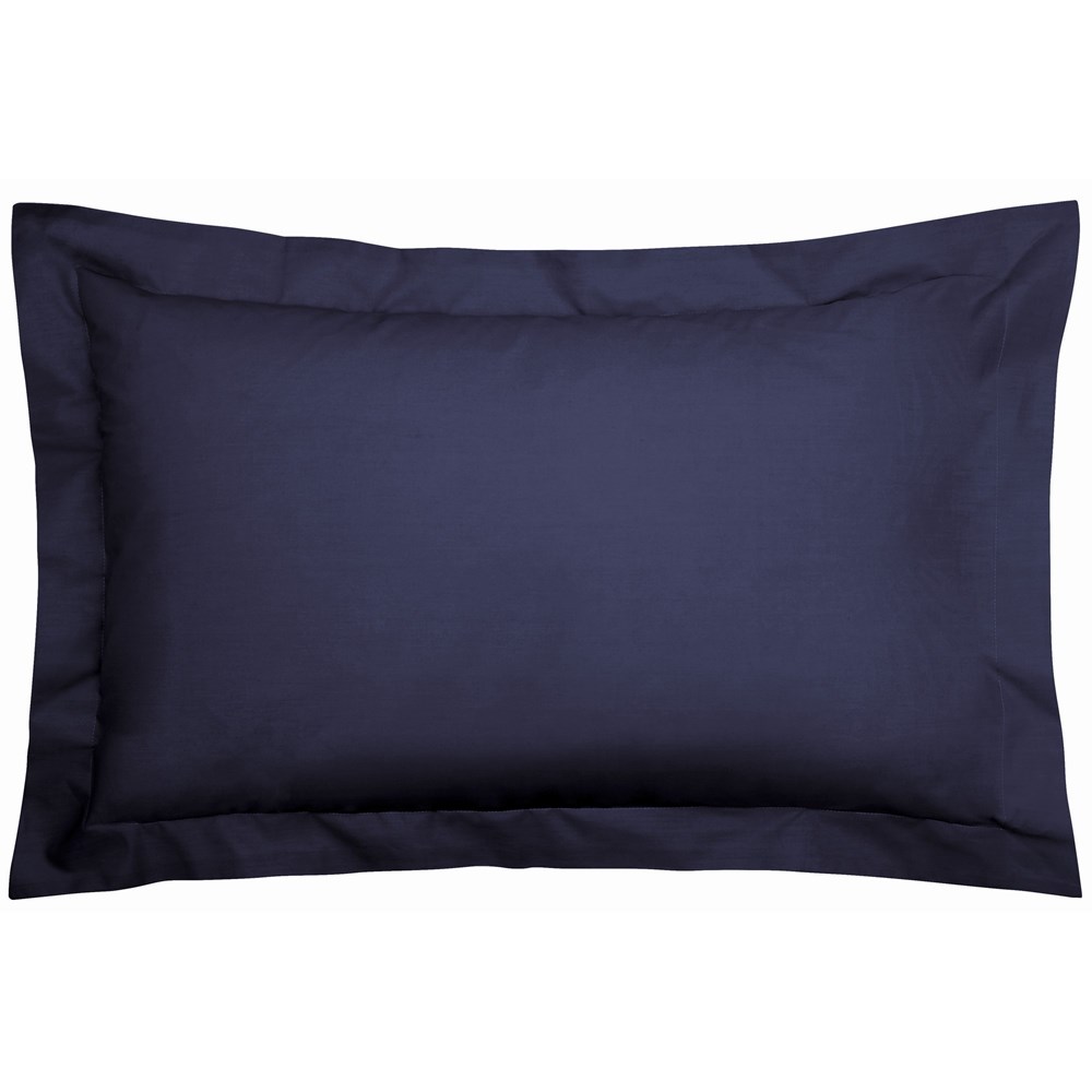 Plain Oxford Pillowcase By Bedeck of Belfast in Midnight Blue